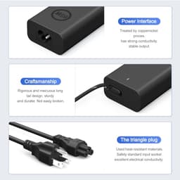 Dell 65W Slim USB-C Laptop Charger | Fast-Charging Compact Power Adapter for Dell Laptops