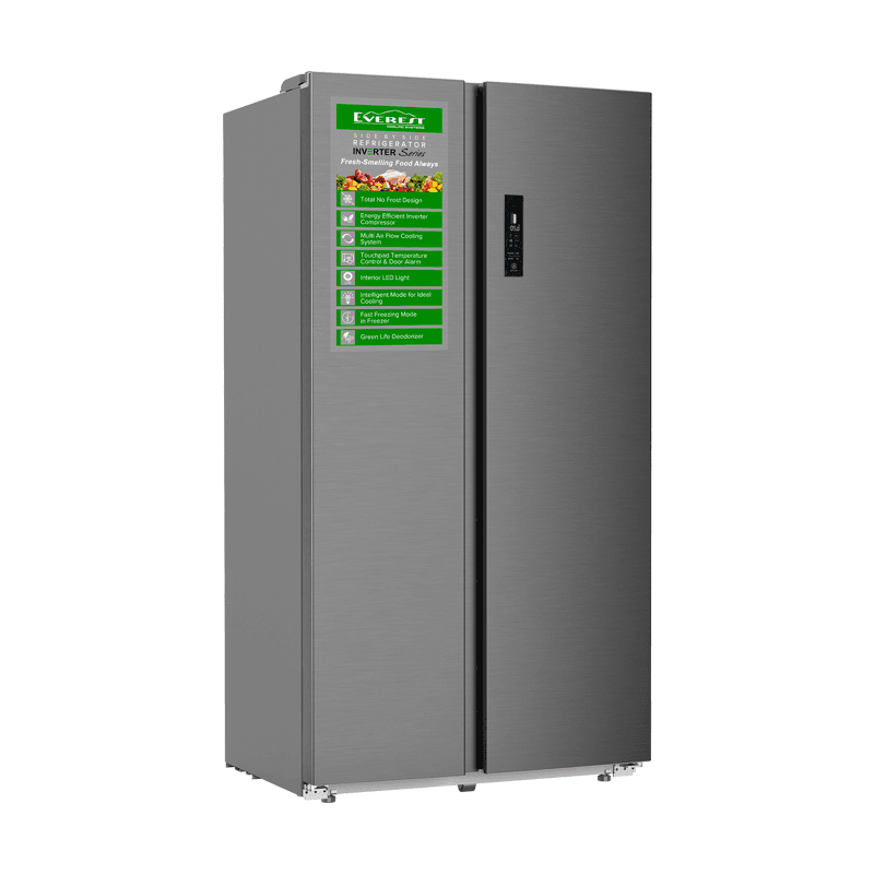Everest ETRSN608IV/C 22 cu.ft Side by Side Refrigerator I Inverter, Large Capacity, Business-Ready