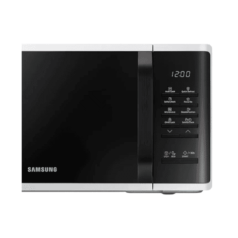 Samsung MS23K3513AW 23L Solo Microwave Oven with Ceramic Enamel Cavity and Triple Distribution