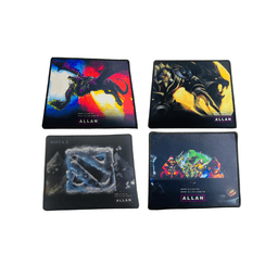 Allan Superstore 24x20cm Rubber Base Stitched Gaming Mouse Pad l 2mm Thick, Random Design