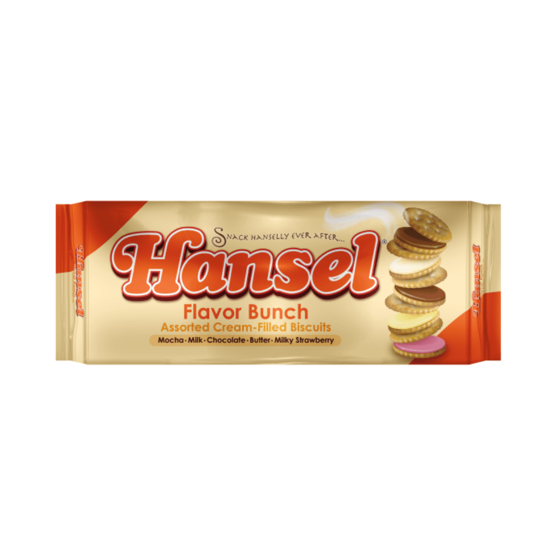 Rebisco Hansel Flavor Bunch I Premium Cream-Filled Sandwich Cookies Multi-Pack (10 x 31g)