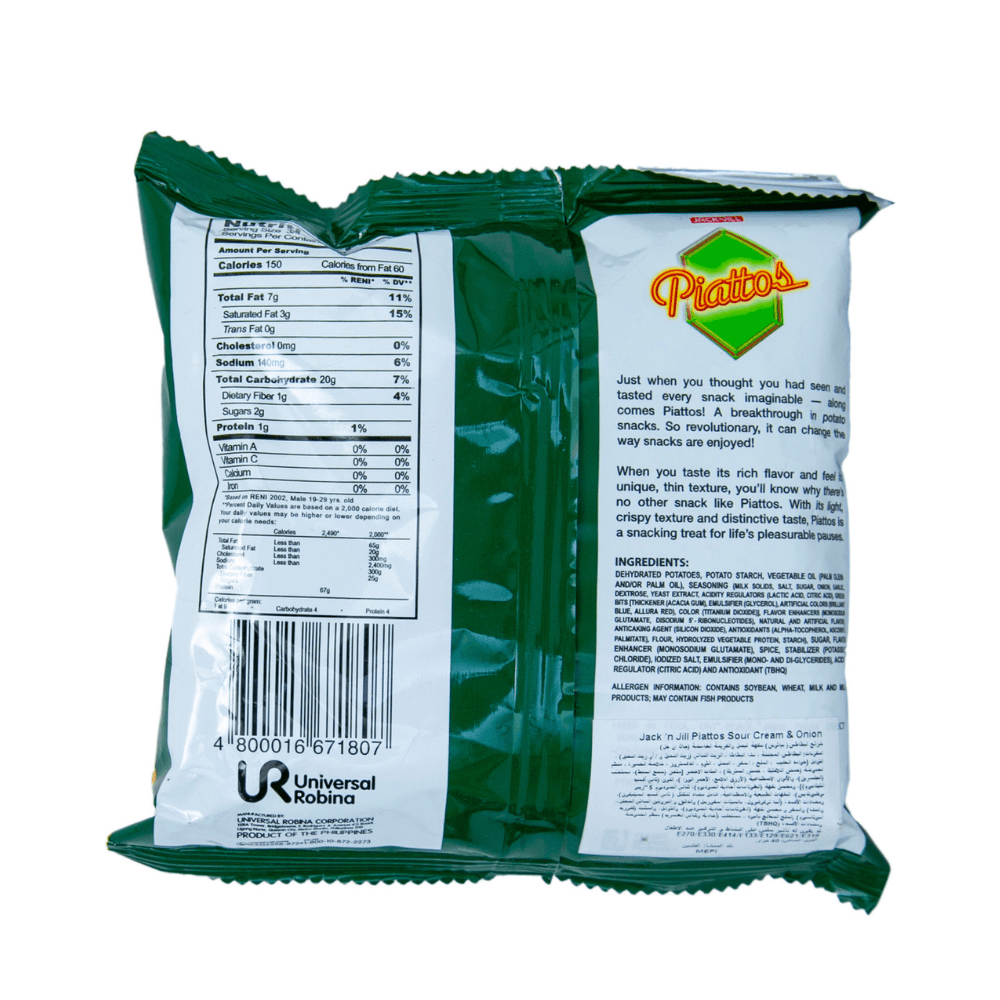 Jack N Jill Piattos Potato Chips 40g I Premium Hexagonal Shaped Chips with Bold Flavor Crunch