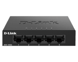 D-Link DGS-105GL 5-Port Gigabit Metal Unmanaged Desktop Switch (Black)