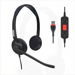 Inbertec 815DM Smart AI Noise Cancellation Headset – Dual Mic, USB, HD Audio, Business Use