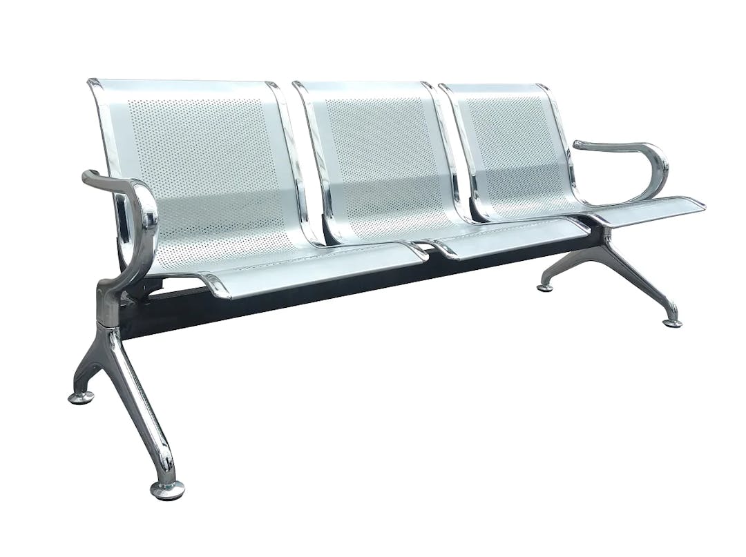 Cubix 3 Seater Public Bench Seating, Steel