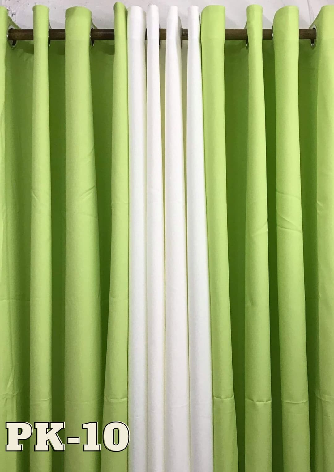 DE Curtains Katrina Plain 3‑in‑1 Ring Curtain Set 7 ft | Premium US Cotton Panel, Valance & Tieback