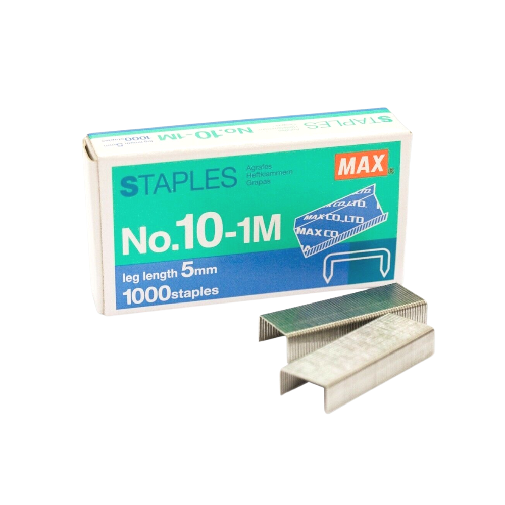 MAX No. 10-1M Staples | 1000 staples/box