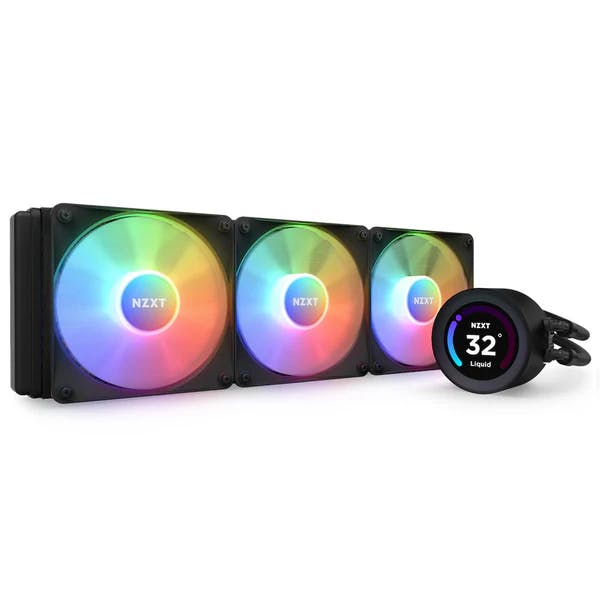 NZXT Kraken Elite 360 RGB AIO Liquid Cooler with LCD Display and RGB Fans Black RL-KR36E-B1