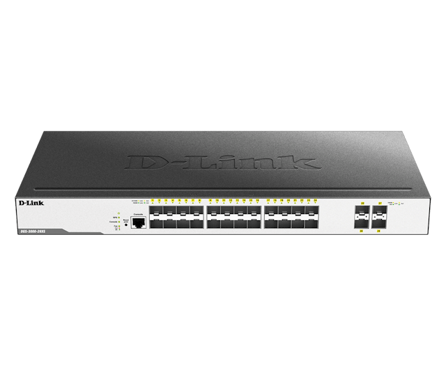 D-Link 28-Port Layer-2 Managed Gigabit Switch DGS-3000-28XS
