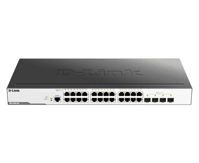 D-Link 28-Port Layer-2 Managed Gigabit Switch DGS-3000-28L