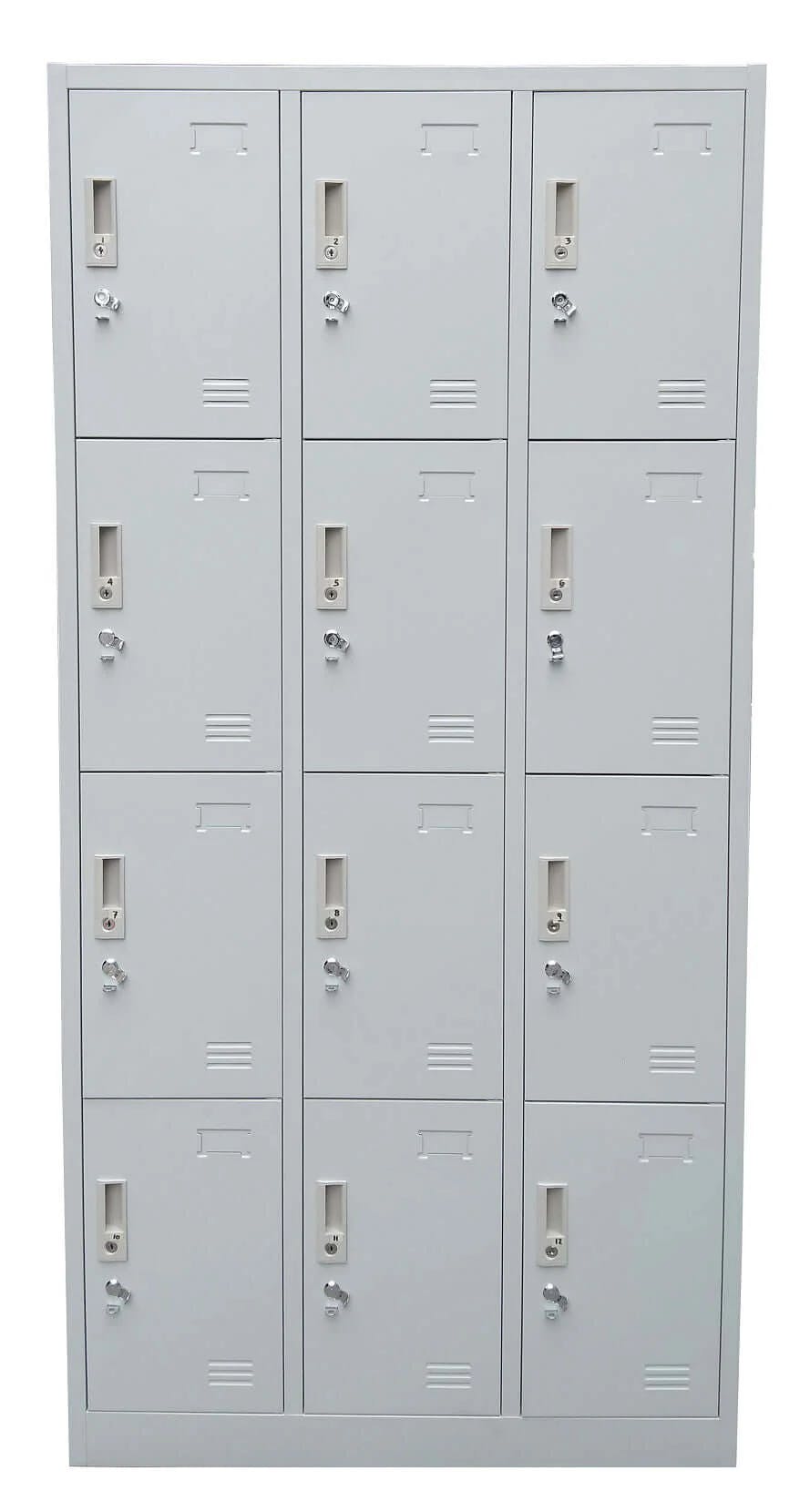 Cubix 12 Door Metal Locker Cabinet with Padlock Hasp and Name Plate, DL-1240