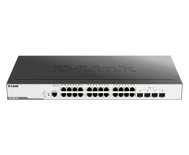D-Link 28-Port Layer-2 Managed Gigabit Switch DGS-3000-28X