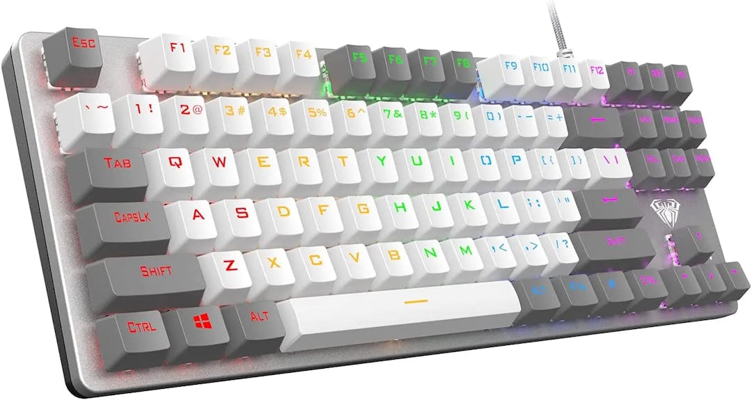 AULA F3287 Wired TKL Rainbow Mechanical Gaming Keyboard