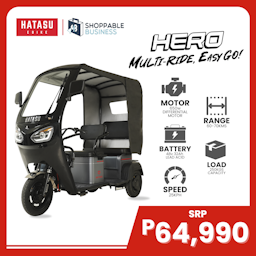 HATASU HERO Three Wheeler Ebike with 48V32AH Rechargeable Battery & Leather Roof Cover