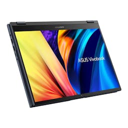 ASUS Notebook Vivobook S14 Flip (Quiet Blue) Intel Core i7-12700H Processor 14" 2.8K (2880 x 1800) OLED IPS Touch 8GB DDR4 on board 512GB M.2 NVMe SSD Intel Irix Xe Graphics Windows 11 Home | Office Home and Student 2021 included
