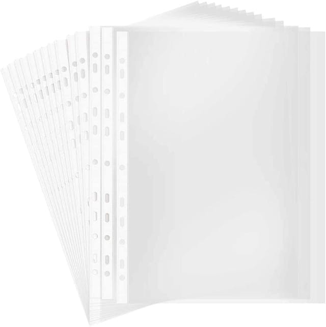Clear Sheet Protector 11 Hole, A4 | 100pcs/Pack