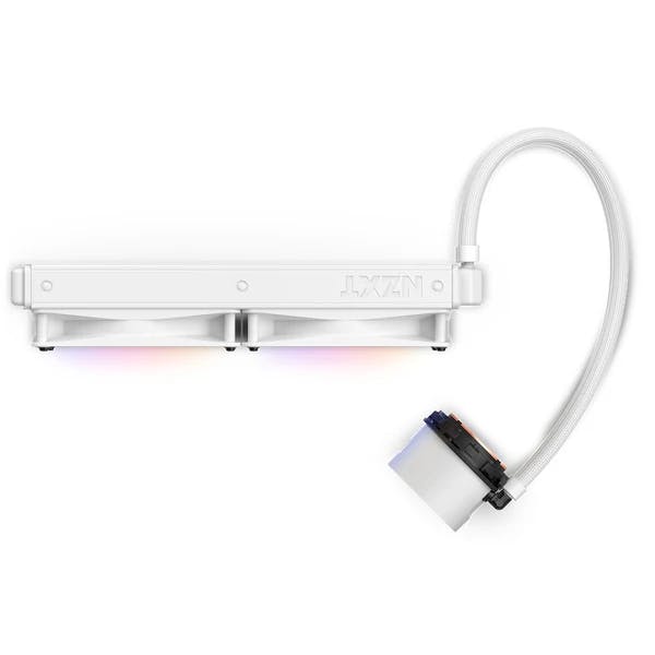 NZXT Kraken 280 RGB 280mm AIO Liquid Cooler with LCD Display and RGB Fans White RL-KR280-W1