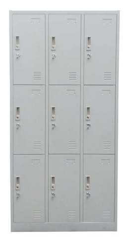 Cubix 9 Door Metal Locker Cabinet with Provision for Padlock and Name Plate, DL-0940