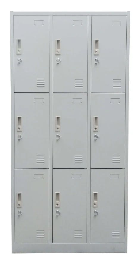 Cubix 9 Door Metal Locker Cabinet with Provision for Padlock and Name Plate, DL-0940