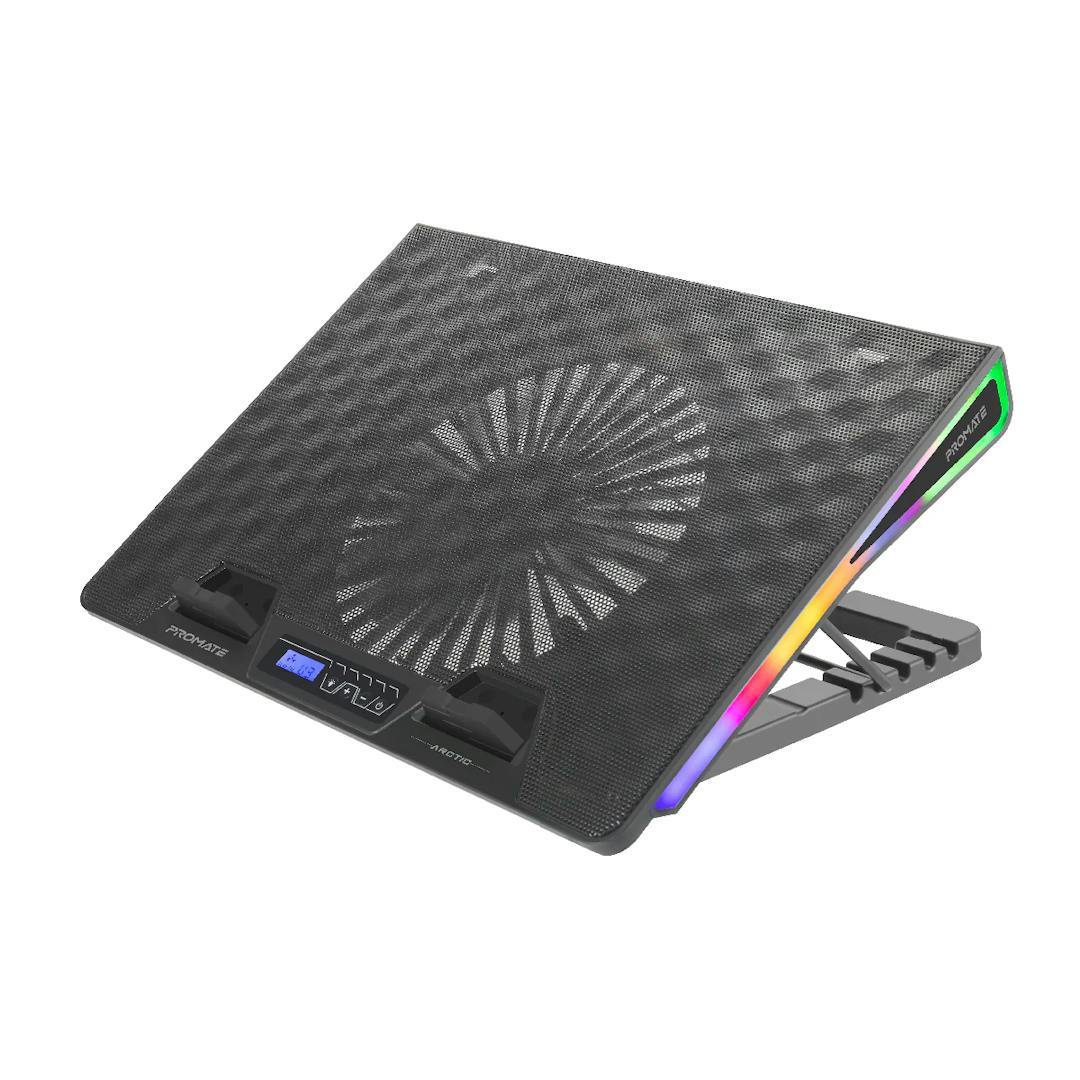 Vertux Arctic Portable Height Adjustable RGB LED Light Gaming Cooling Pad