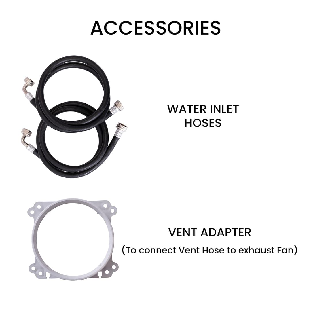 Sekido All-in-One Washer Dryer VENTLESS/VENTED PET cycle 1.62cf/15lbs 110V (Black)