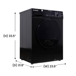 Sekido All-in-One Washer Dryer VENTLESS/VENTED PET cycle 1.62cf/15lbs 110V (Black)