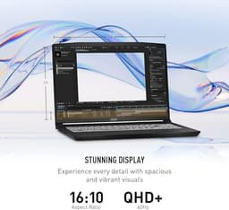 MSI Creator M16 2023 Laptop, 16" QHD+ Content Creation PC, 13th Gen Intel Core i7, GeForce RTX 4060, 180-Degree Lay-Flat, WiFi 6, High Performance Business Computer, Win 11 Home