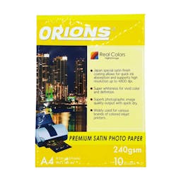 Orions Photo Paper A4 Premium Satin (240gsm 10 sheets)