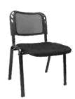 CUBIX Mesh Visitor Side Chair, Black, 4-legged Chair | VC 1100