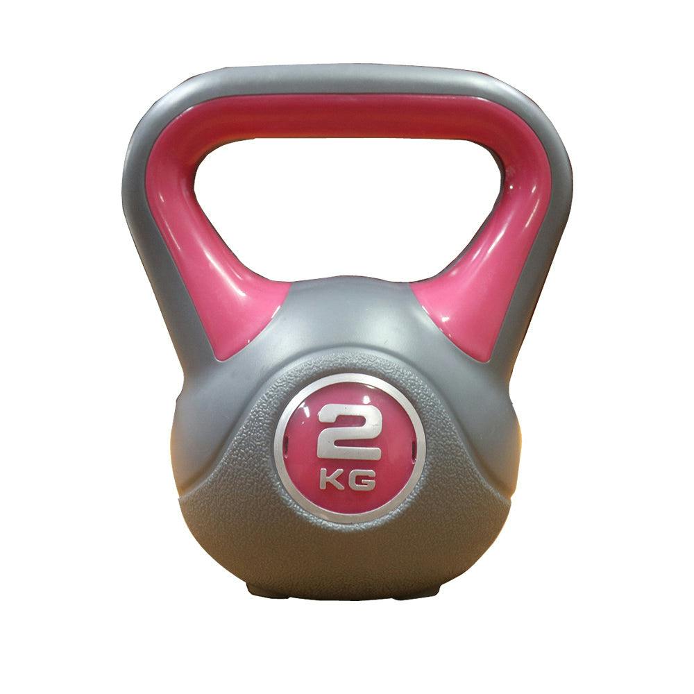 Athletico PVC Coated Kettlebell 2 KG Gray/Pink