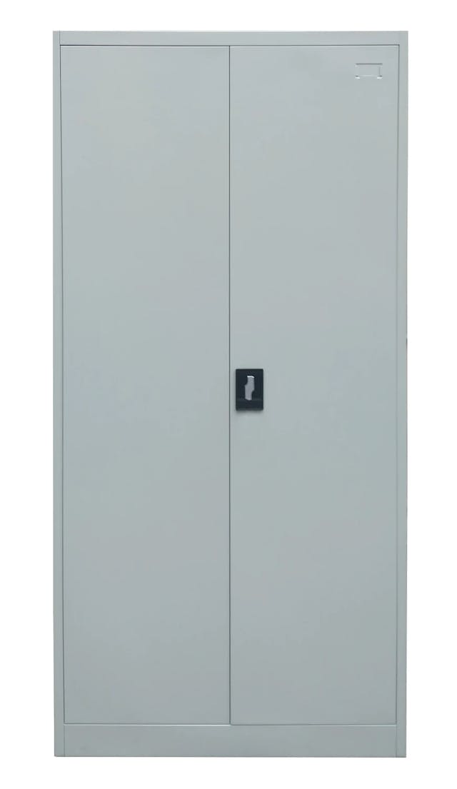Cubix 2 Door Steel Storage Cabinet with Five Shelves | Light Gray