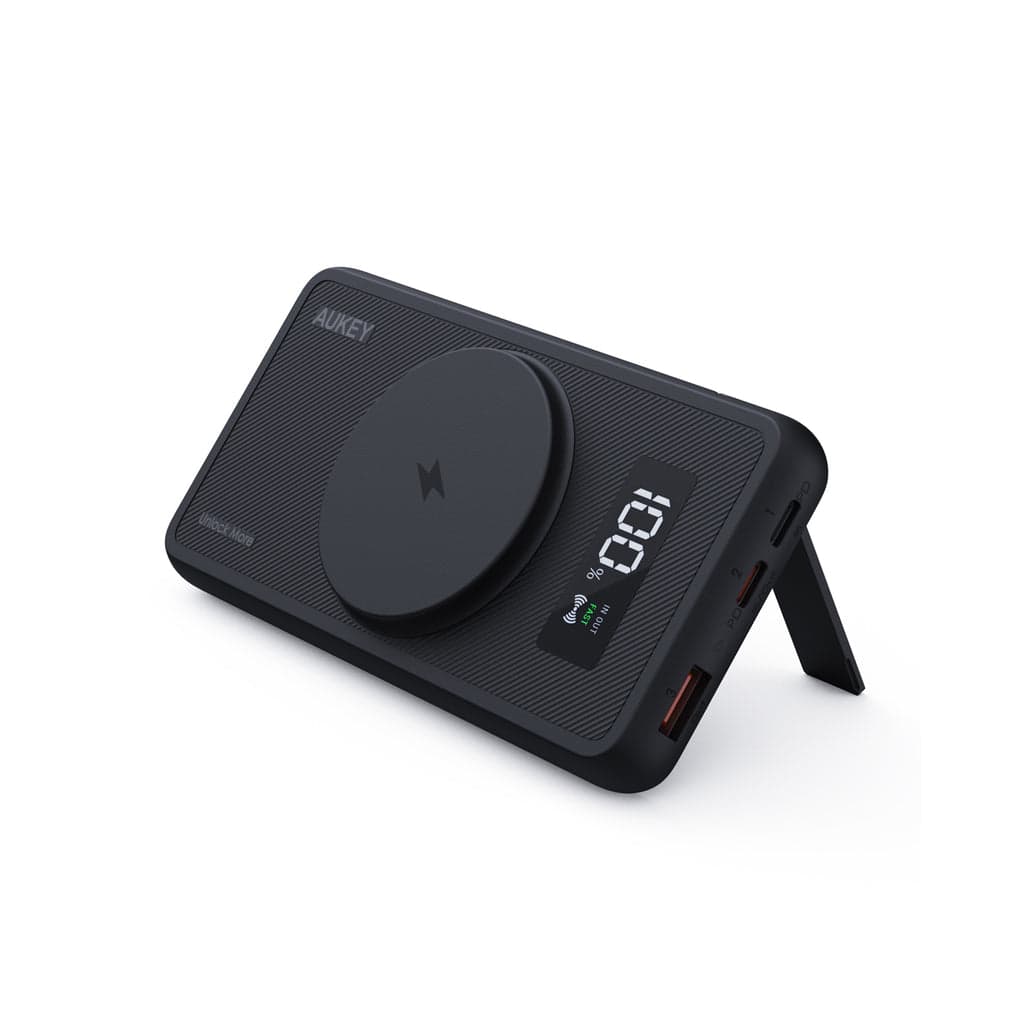 AUKEY PB-WL01i Basic MagAir II Wireless Power Bank | Black | MagSafe Compatible | 15W