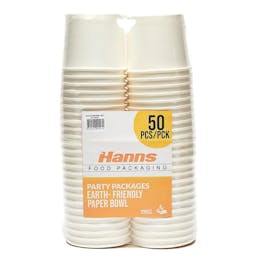 Hanns 13oz Paper Bowls (50/Pack)