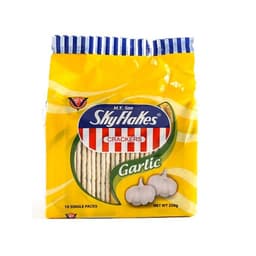 M.Y. San Skyflakes Crackers Garlic 25g x10 | Crispy Wheat Snack | Individually Wrapped for Freshness