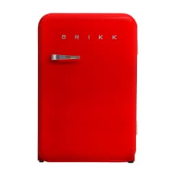 Brikk BRF-130LRD 3.2 cu.ft. Single Door Refrigerator I Compact Red Finish, Ideal for Office Use