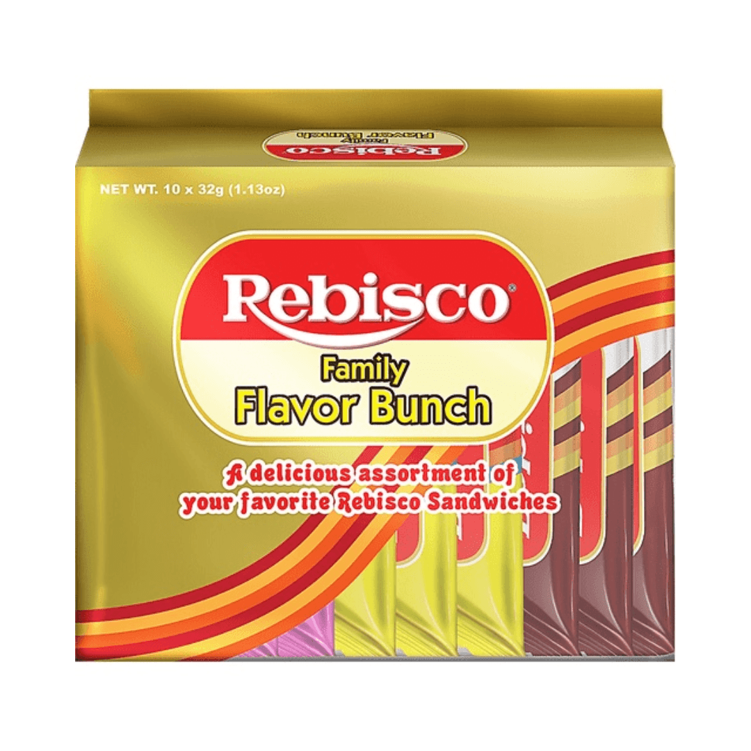 Rebisco Cracker Sandwich Flavor Bunch I Delicious Filled Crackers Multi-Pack (10 x 32g Pack)