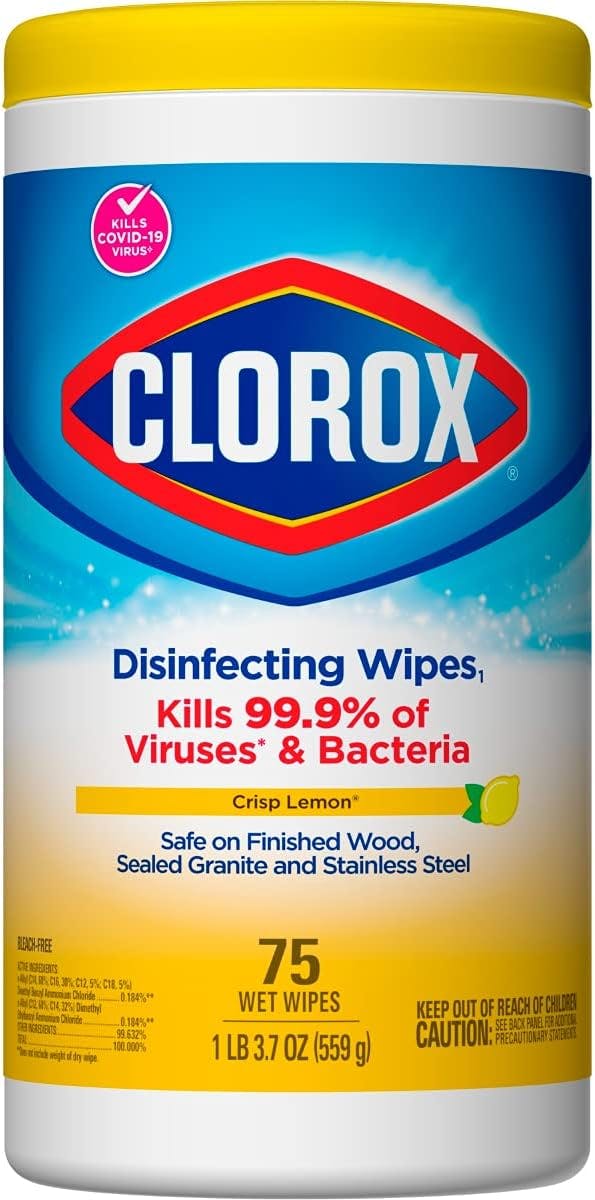 Clorox Disinfecting Wipes (Lemon) 75 Wipes/Canister