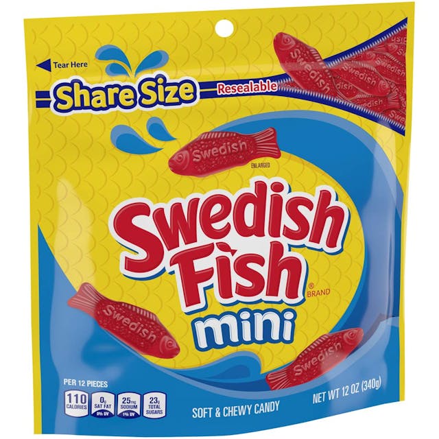 SWEDISH FISH Mini Soft & Chewy Candy, Share Size, 12 - 12 oz Bags