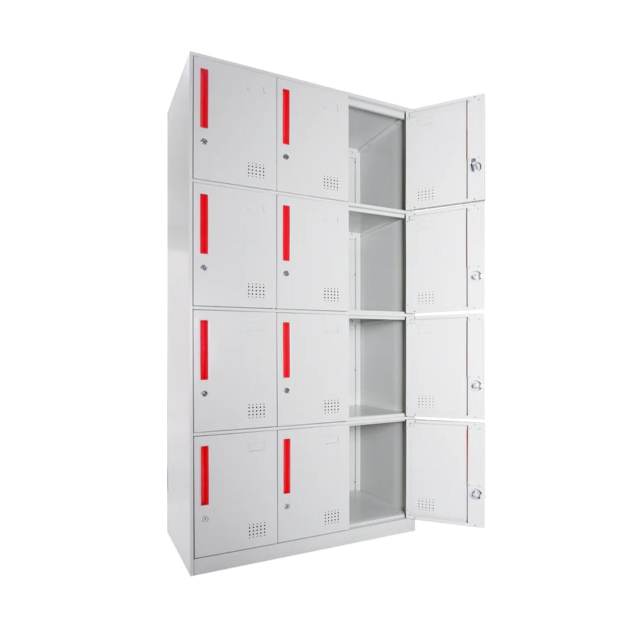 Gentleprince Hamid 12-Door Storage Locker ZY-FC-C12 | Gray