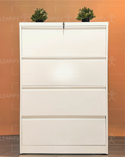 4-Layer Wide Filling Steel Cabinet | White