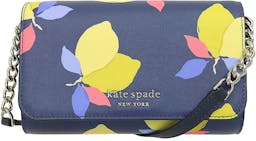 Kate Spade Cameron Lemon Zest Small Flap Crossbody Bag -River  Blue Multi