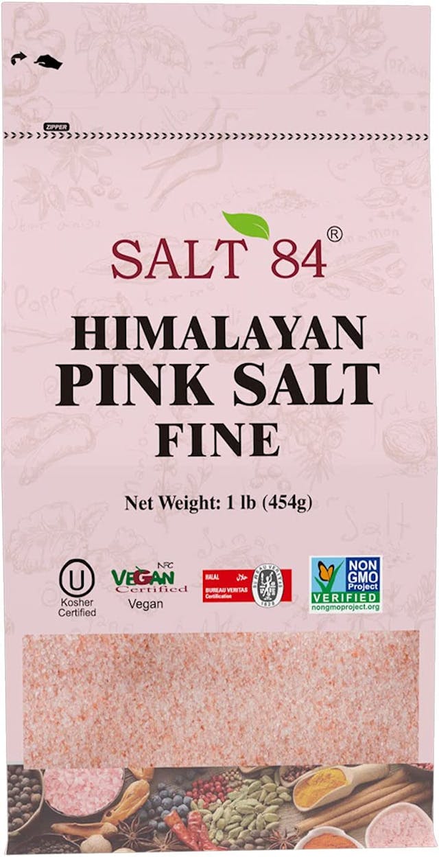 SALT 84 Himalayan Chef Pink Salt, Fine Grain, 1 Pound