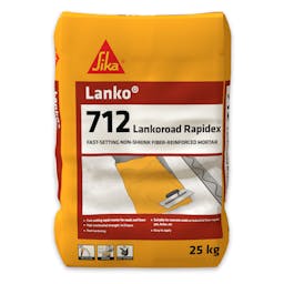 Lanko 712 LankoRoad Rapidex Premixed Cementitious Non-shrinking Fibre Mortar 25kg