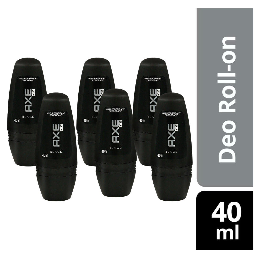 Axe Deodorant Roll-On Black 40ml 6-pack