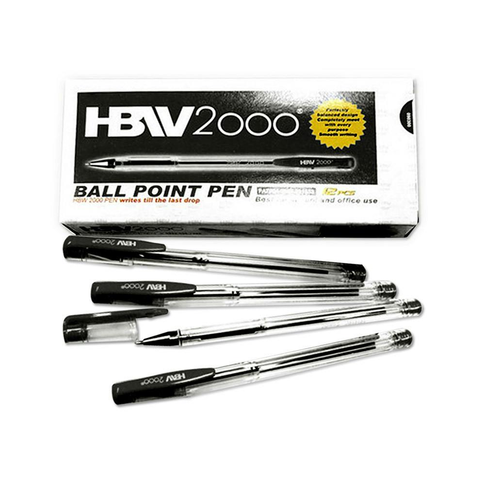 HBW 2000 Ball pen Black | 12 Pieces