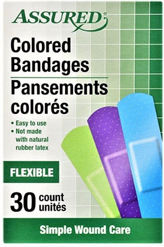 Assured Neon Colored Flexible Adhesive Bandages, 30-Count