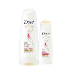 Dove Straight and Silky 180ml Conditioner & 80ml Shampoo