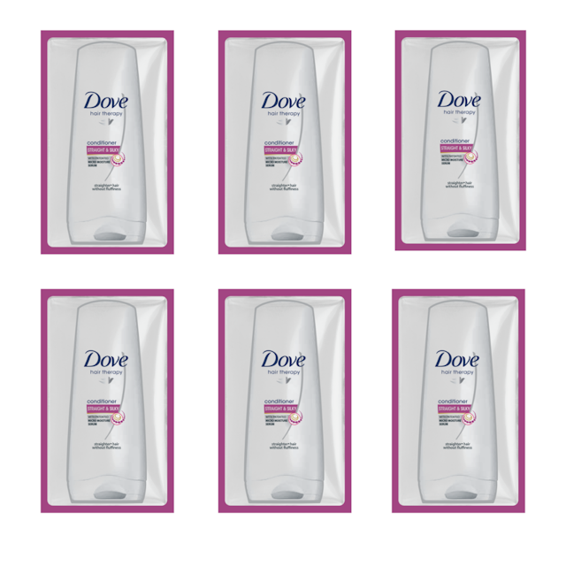 Dove Nutritive Solutions Hair Conditioner Straight Silky 10ml by 6 Sachet