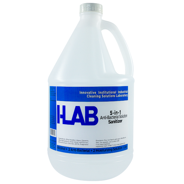 I-Lab 5 in 1 Anti-Bacterial Sanitizer Solution (1 Gallon, 4/ Case)