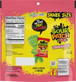 SOUR PATCH Kids Watermelon Soft & Chewy Candy Share Size